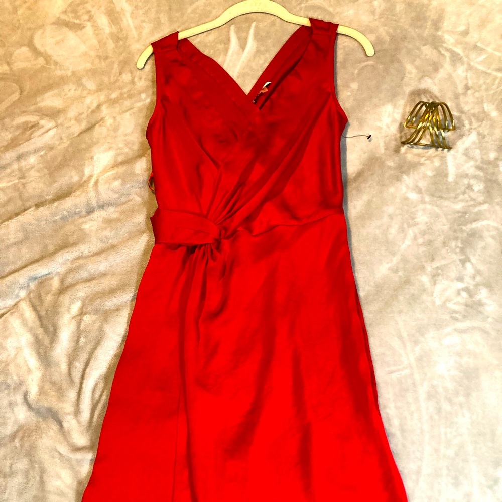 DKNY Red Silk Dancing Dress 4